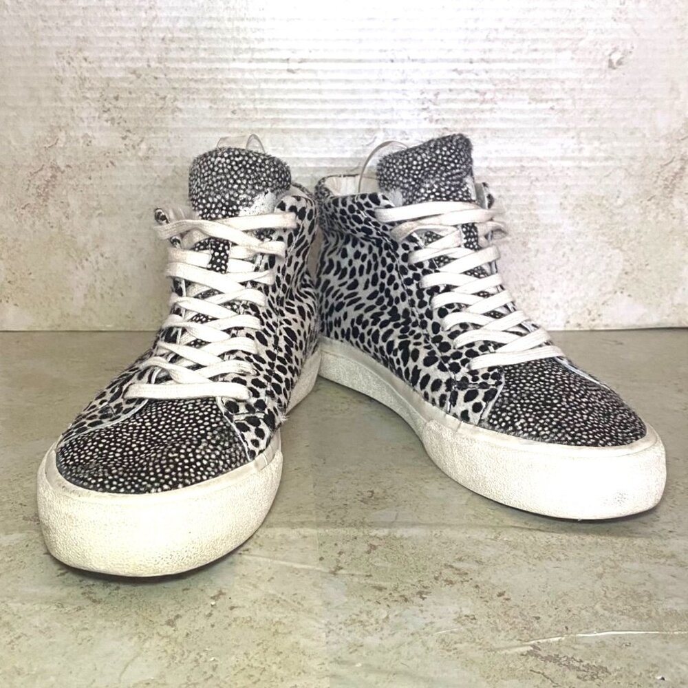 Madewell High-Top Animal Print Sneakers With Lace-Up‎ Closure For Casual Wear